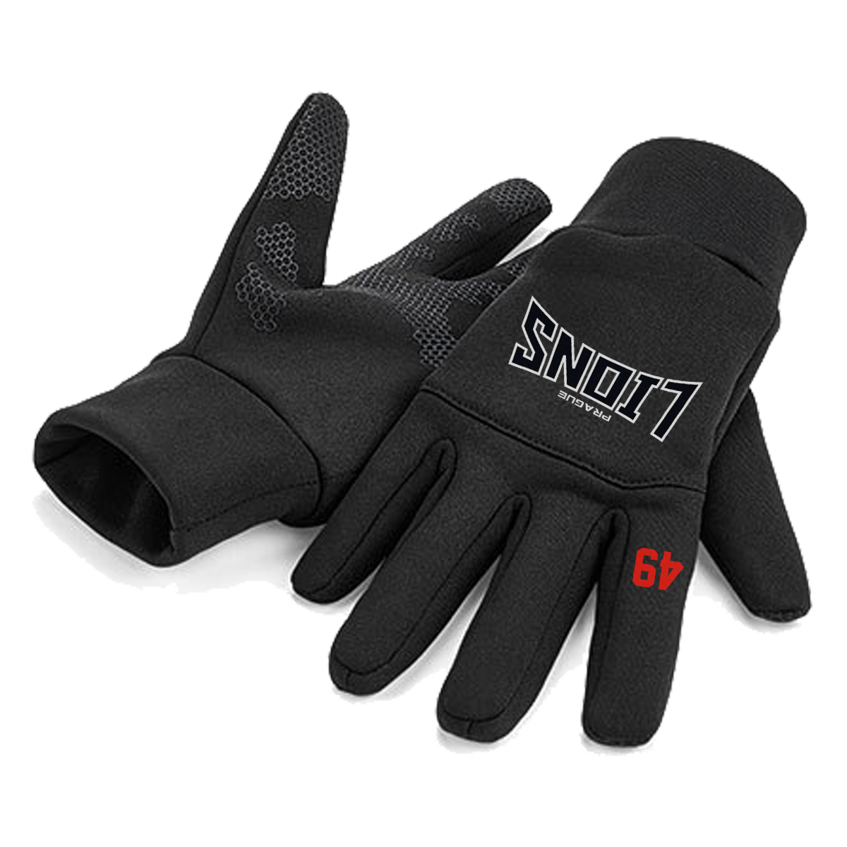 Lions K.Tech-Fiber Softshell Gloves with Playernumber or Initials