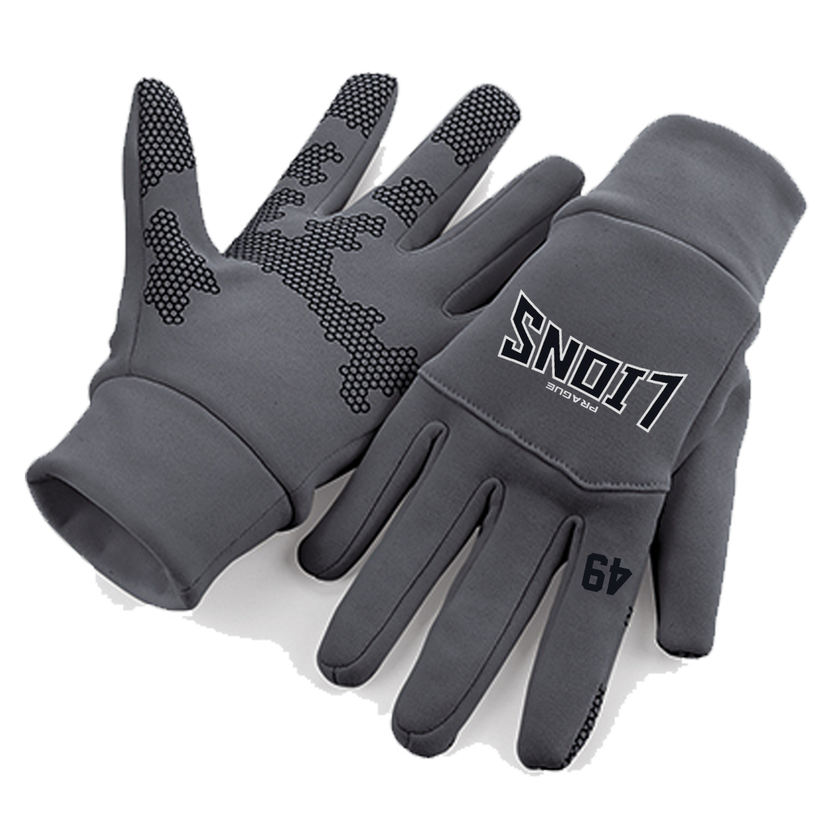 Lions K.Tech-Fiber Softshell Gloves with Playernumber or Initials