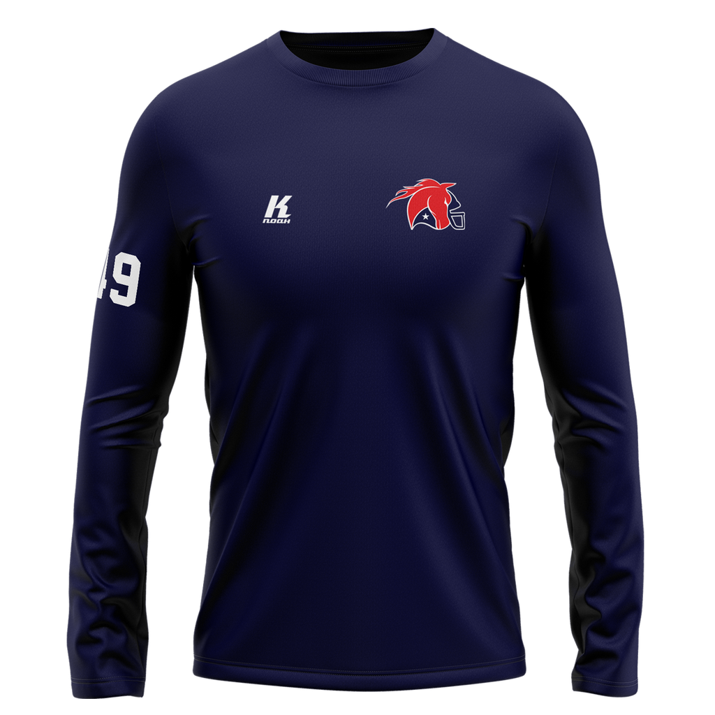 Mustangs Longsleeve Cotton Tee Basic with Playernumber/Initials