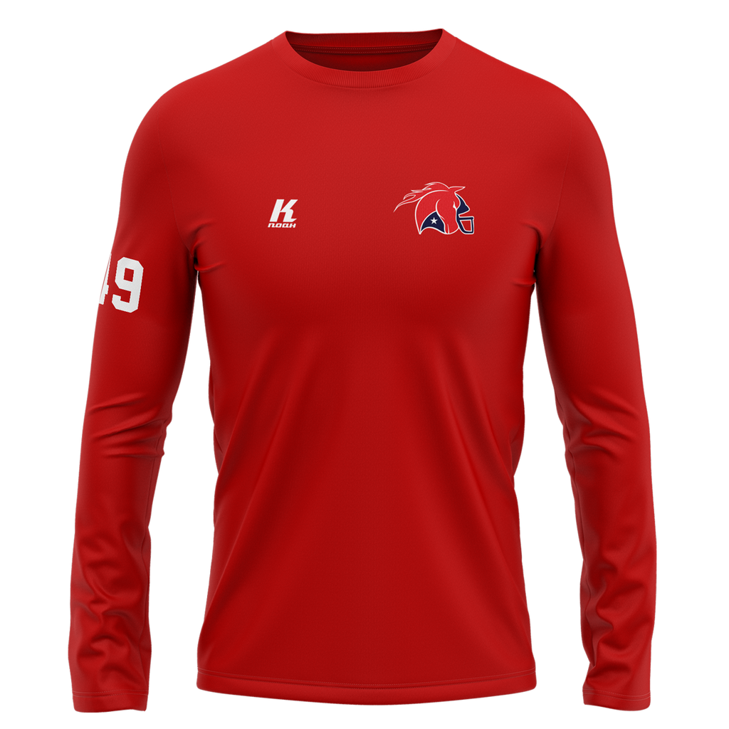 Mustangs Longsleeve Cotton Tee Basic with Playernumber/Initials