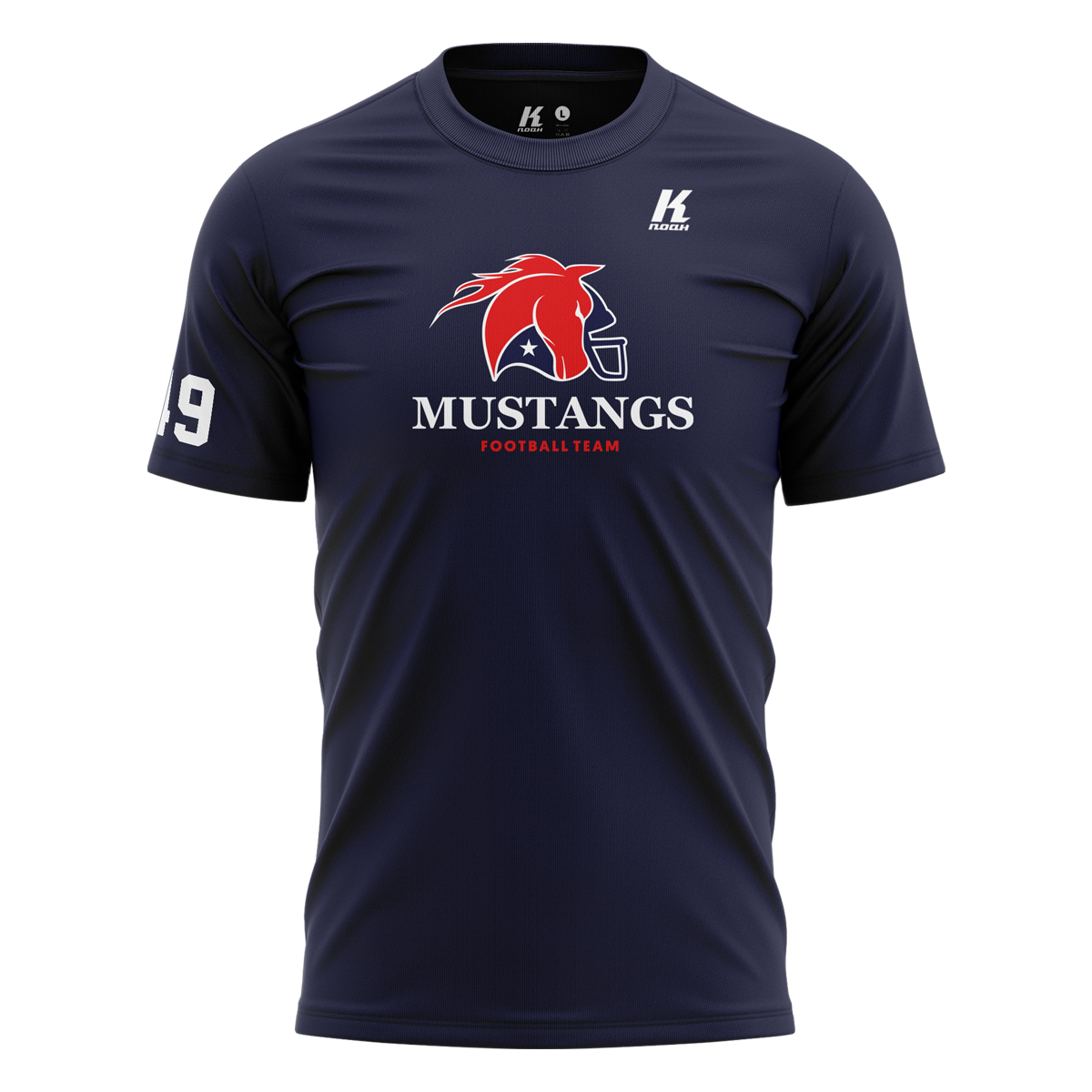 Mustangs Essential Cotton Tee with Playernumber/Initials