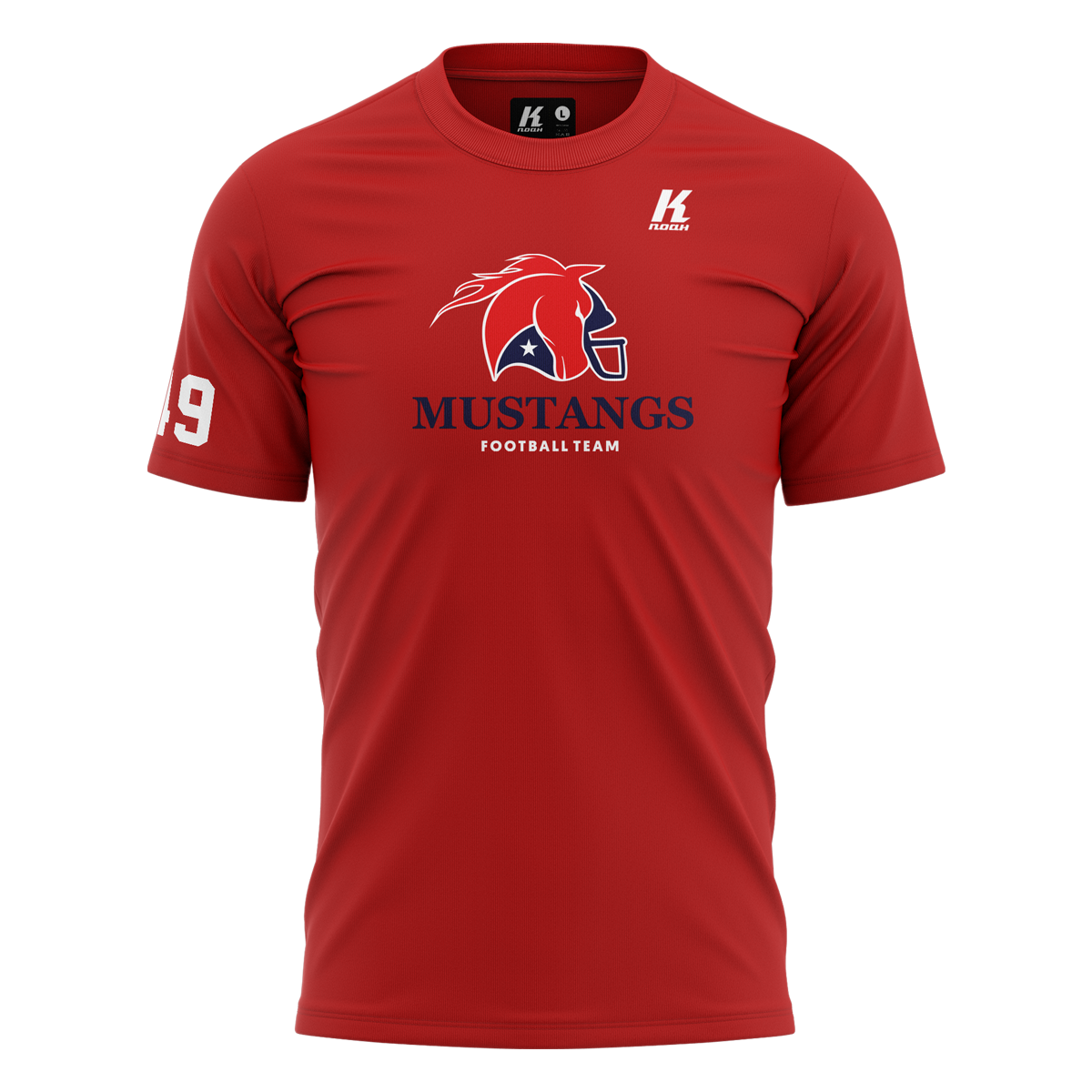 Mustangs Essential Cotton Tee with Playernumber/Initials