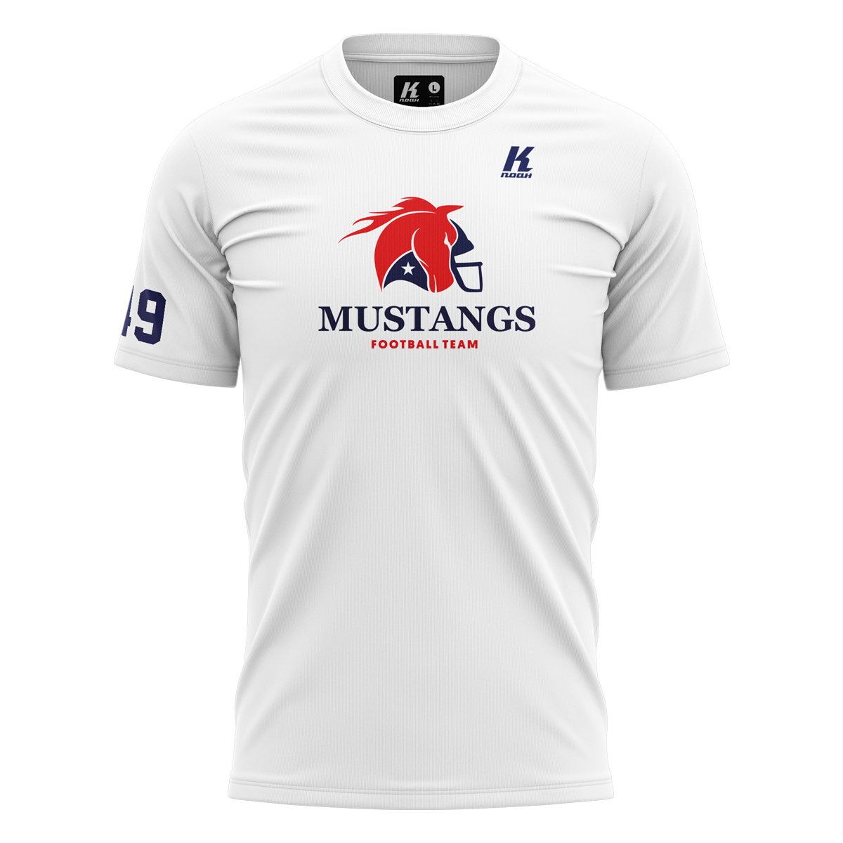 Mustangs Essential Cotton Tee with Playernumber/Initials
