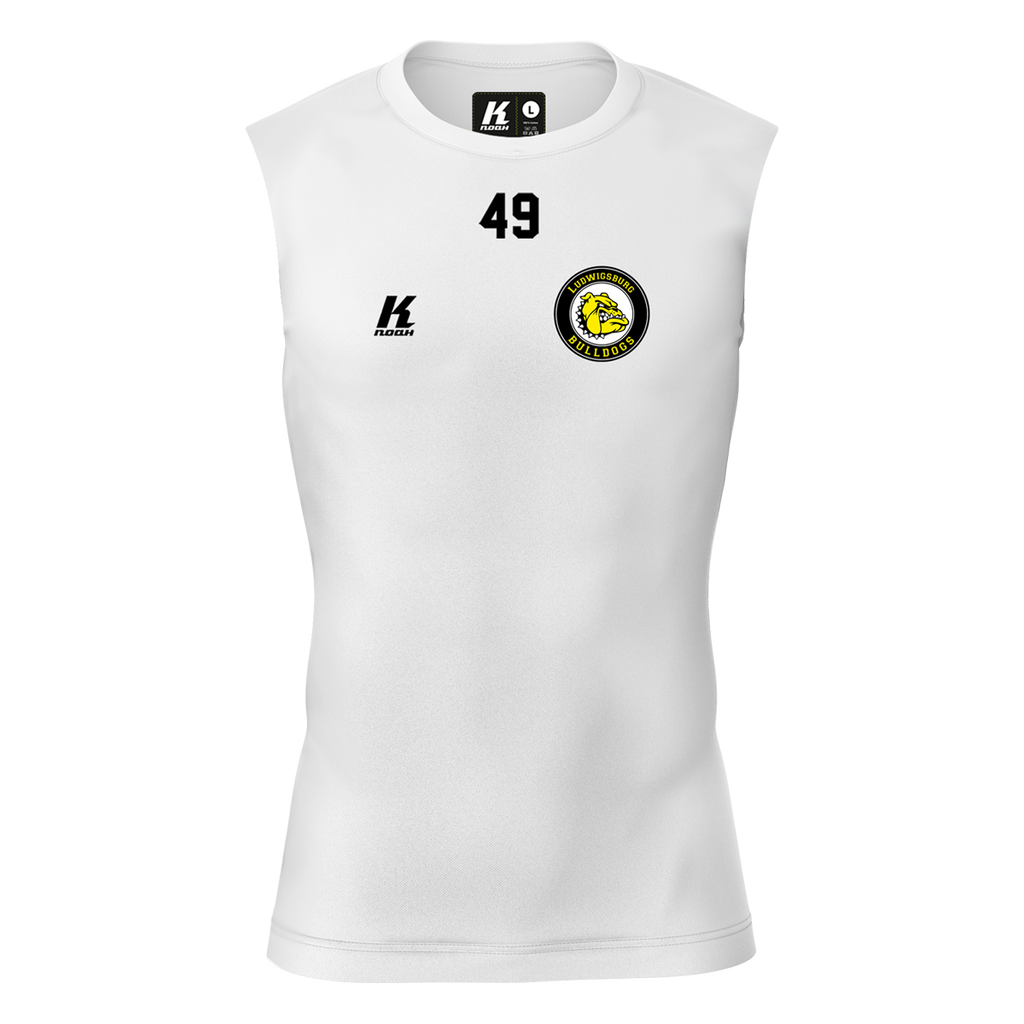 Rebels K.Tech Compression Sleeveless Shirt white with Playernumber/Initials