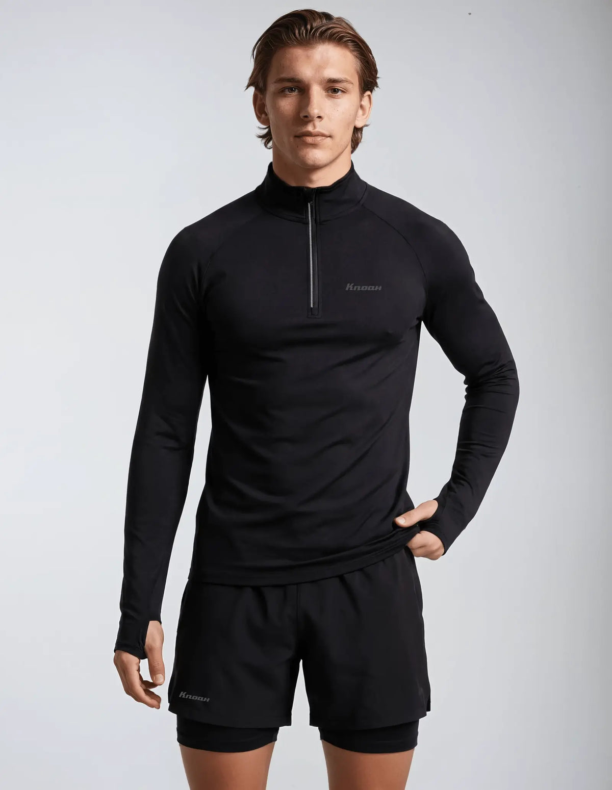 K.Noah "Everyday" Cool-Flex 1/2 Zip Top grey