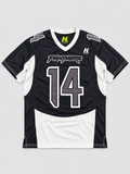 KNOAH Panthers American Football Jersey – Johnson #14 – Black/White
