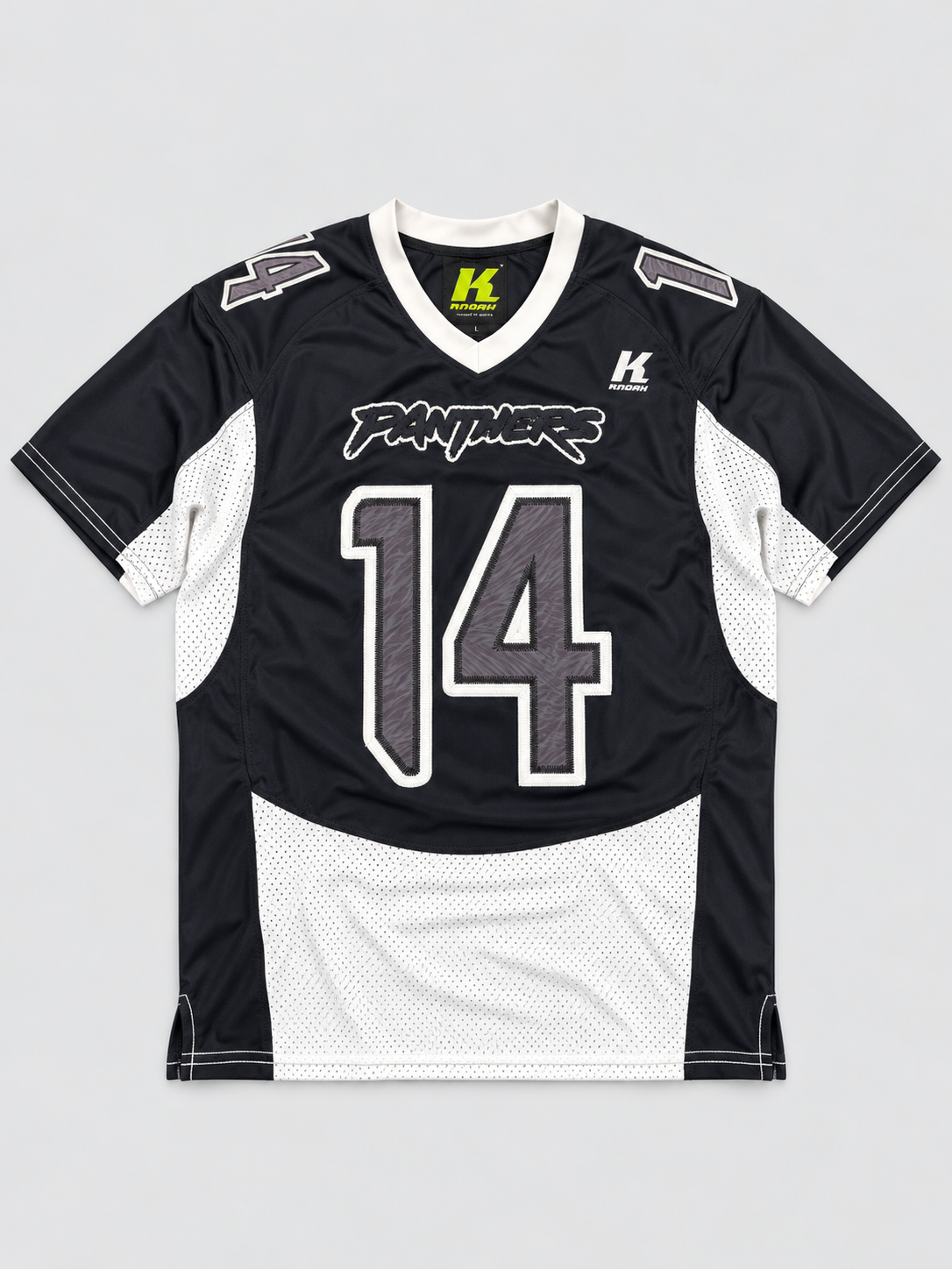 KNOAH Panthers American Football Jersey – Johnson #14 – Black/White