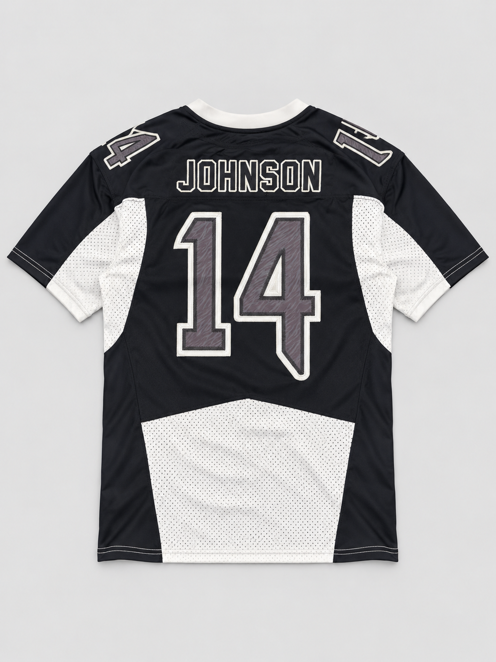 KNOAH Panthers American Football Jersey – Johnson #14 – Black/White