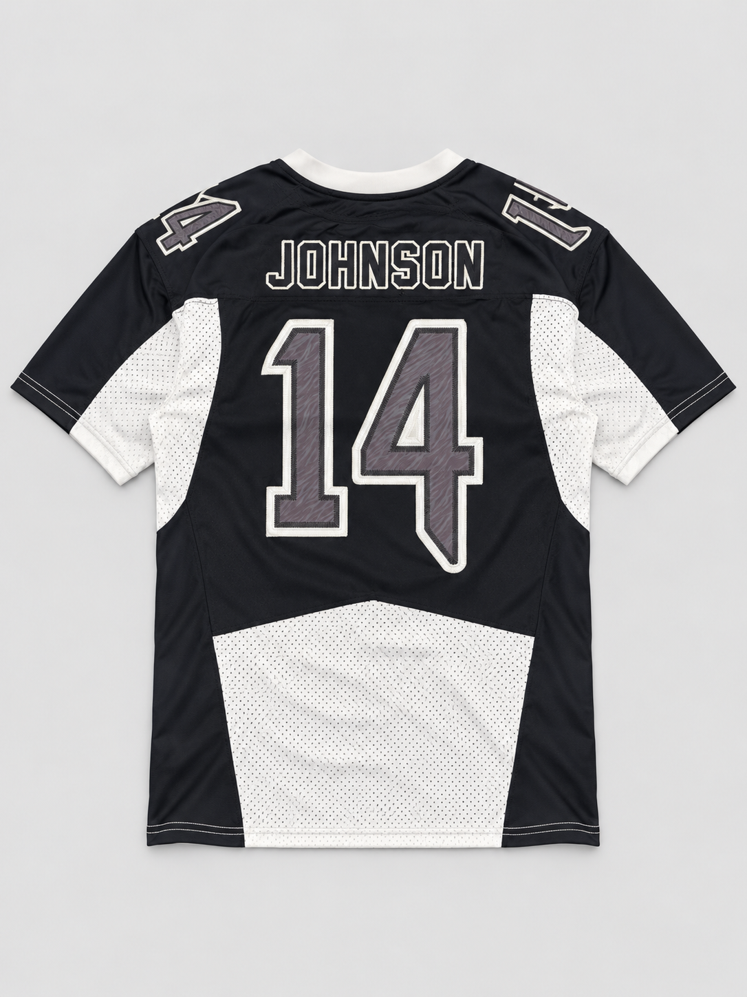KNOAH Panthers American Football Jersey – Johnson #14 – Black/White