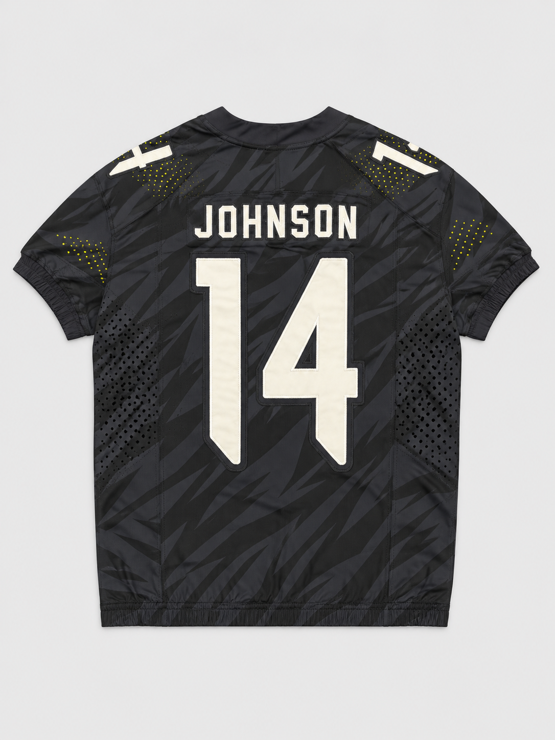 KNOAH Panthers American Football Jersey – Johnson #14 – Black/Grey