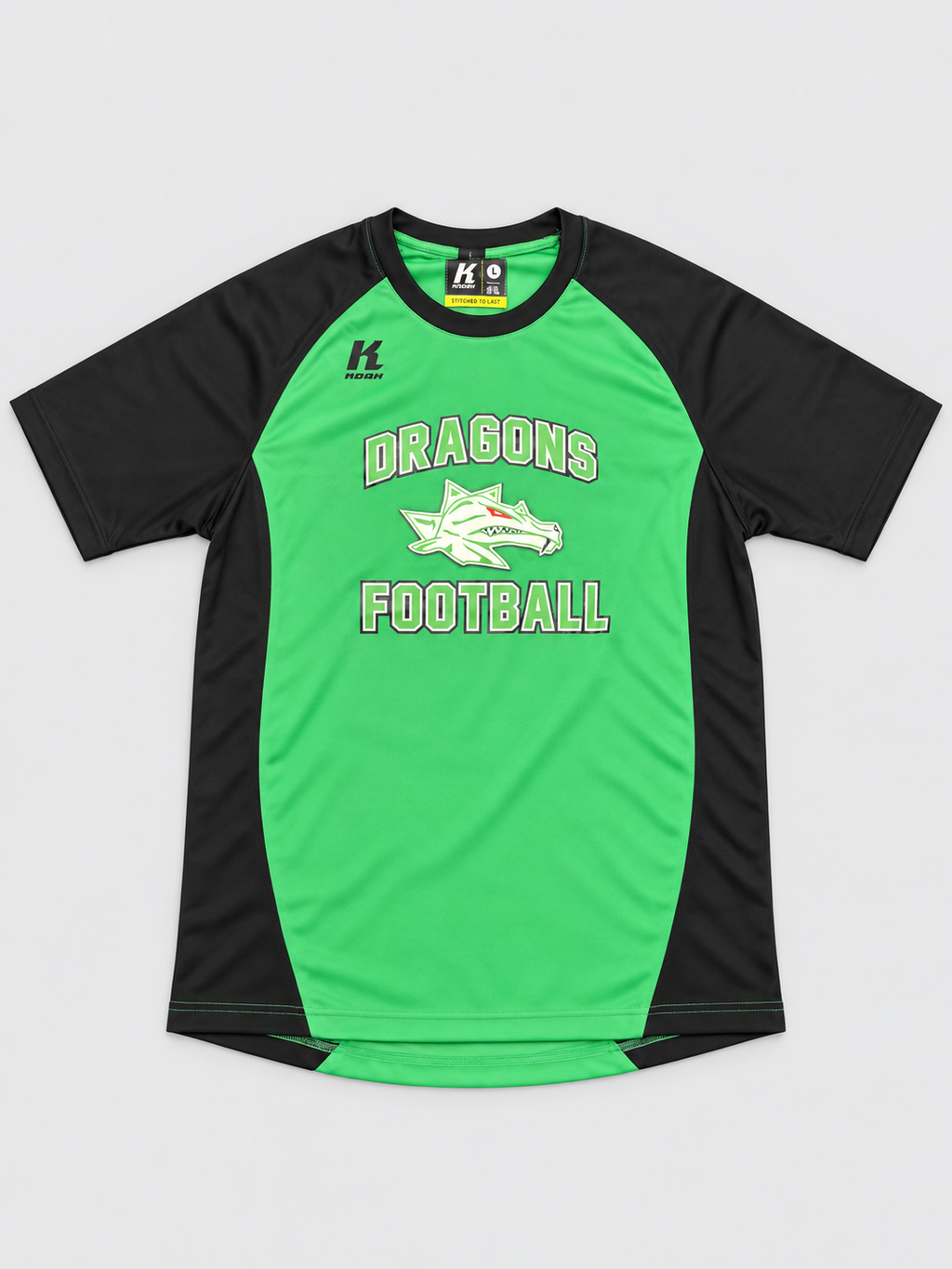 Dragons Football T-Shirt – Green/Black