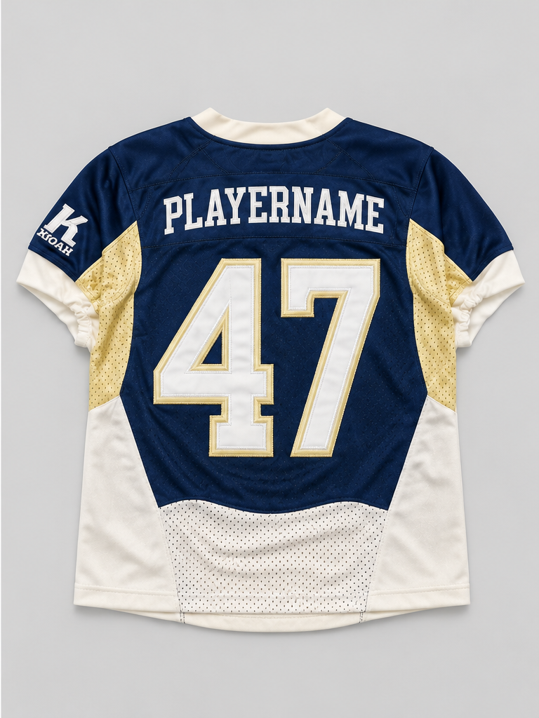KNOAH American Football Jersey – Navy/White/Gold
