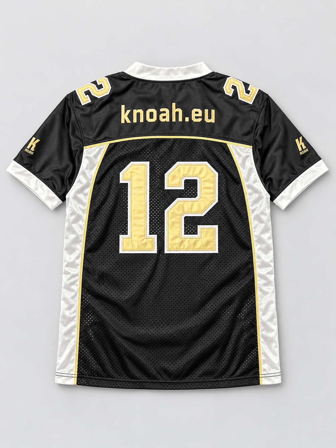 Knoah Football Jersey #12 – Black/Gold
