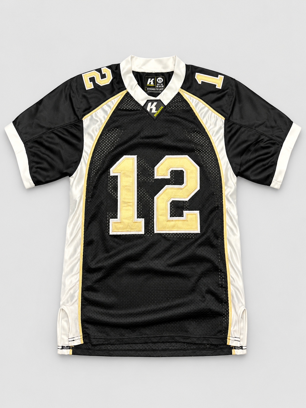 Knoah Football Jersey #12 – Black/Gold