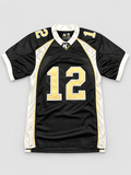 Knoah Football Jersey #12 – Black/Gold