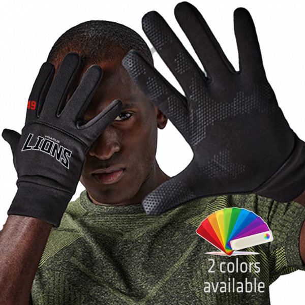 Lions K.Tech-Fiber Softshell Gloves with Playernumber or Initials