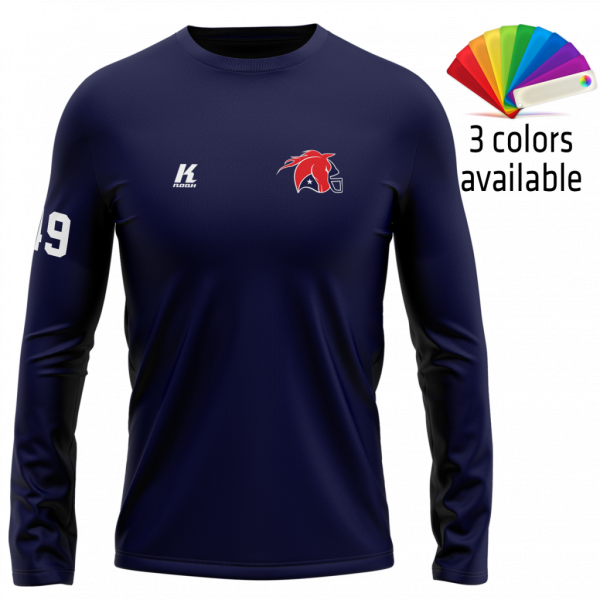 Mustangs Longsleeve Cotton Tee Basic with Playernumber/Initials