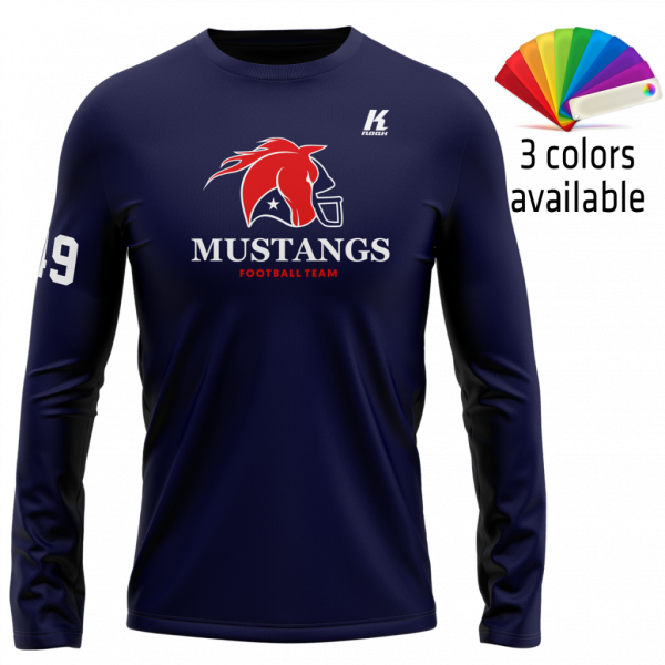 Mustangs Longsleeve Cotton Tee Essential with Playernumber/Initials