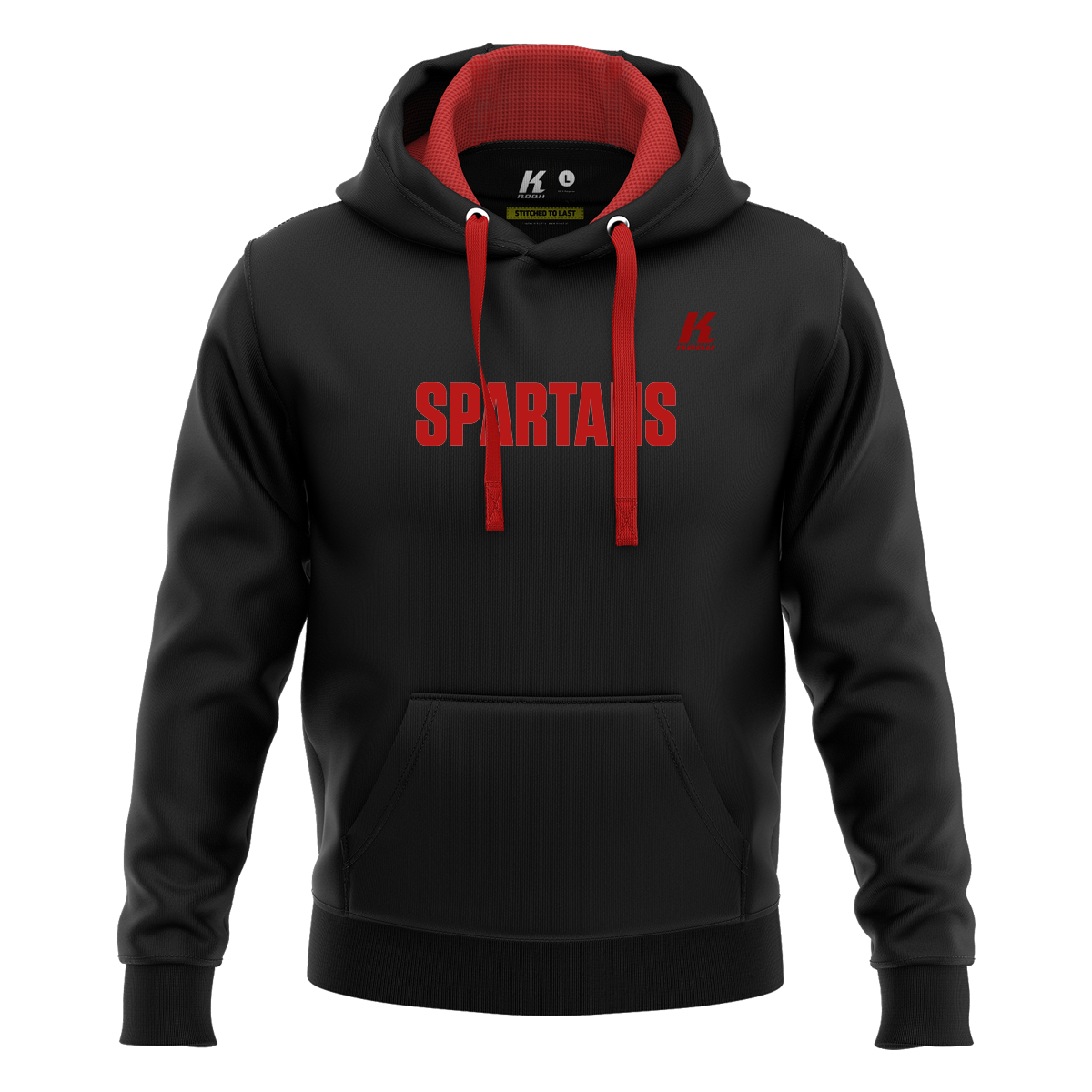 Spartans Wordmark Varsity Fan Hoodie black/red