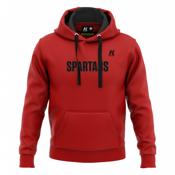 Spartans Wordmark Varsity Fan Hoodie red/black