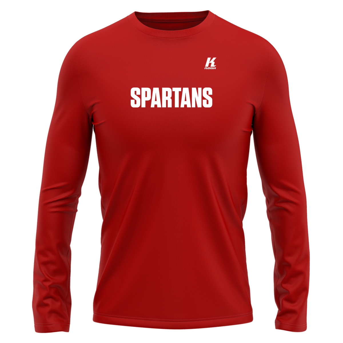 Spartans Wordmark L/S Fan Tee red