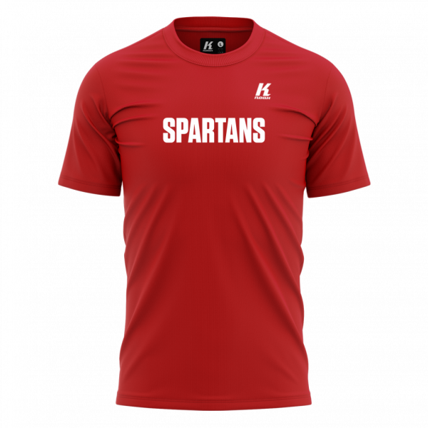 Spartans Wordmark Fan Tee red