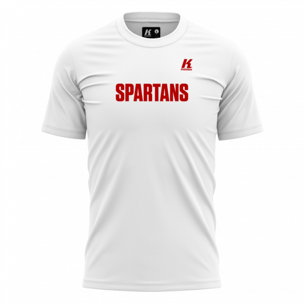 Spartans Wordmark Fan Tee white