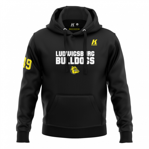 LB-Bulldogs Signature Series Hoodie black with Playernumber/Initials