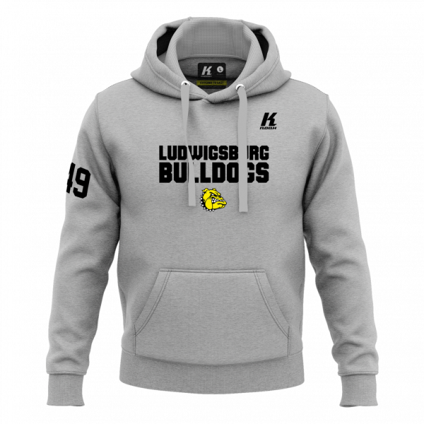 LB-Bulldogs Signature Series Hoodie grey with Playernumber/Initials