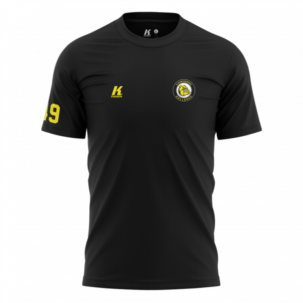 LB-Bulldogs Primary Tee black 190g.  with Playernumber/Initials