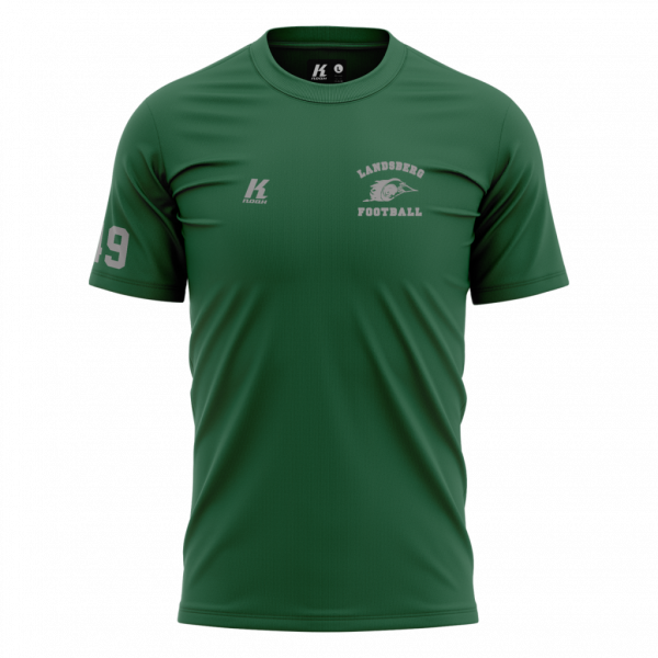 X-Press Basic Tee Primary green with Playernumber/Initials
