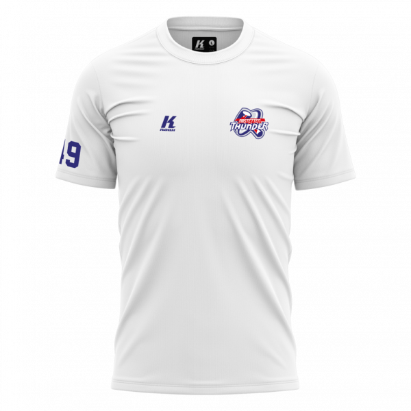 Thunder Basic Tee Primary white with Playernumber/Initials