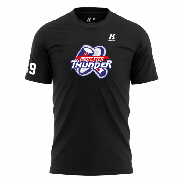 Thunder Basic Tee Essential black with Playernumber/Initials