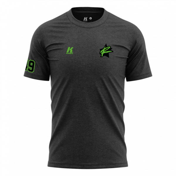 Rebels Primary Basic-Tee anthracite with Playernumber/Initials