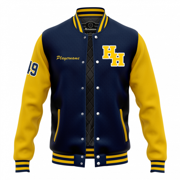 Hornets Authentic Varsity Jacket with Playernumber/Initials on Sleeves and Playername on Chest