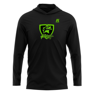 Rebels Essential Hooded L/S Fan Tee black FLAG