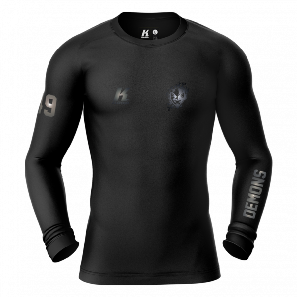 Demons "Blackline" K.Tech Compression Longsleeve Shirt with Playernumber/Initials