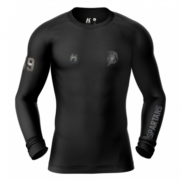 Spartans "Blackline" K.Tech Compression Longsleeve Shirt with Playernumber/Initials