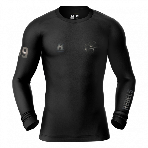 Rebels "Blackline" K.Tech Compression Longsleeve Shirt with Playernumber/Initials