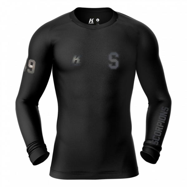 Scorpions "Blackline" K.Tech Compression Longsleeve Shirt with Playernumber/Initials