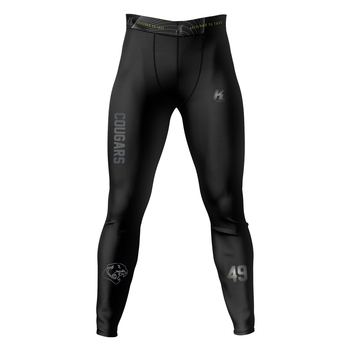 Cougars "Blackline" K.Tech Fiber Compression Pant BA0514 with Playernumber/Initials