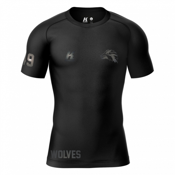 Wolves "Blackline" K.Tech Compression Shortsleeve Shirt with Playernumber/Initials