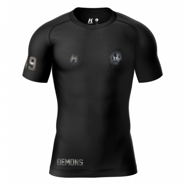 Demons "Blackline" K.Tech Compression Shortsleeve Shirt with Playernumber/Initials