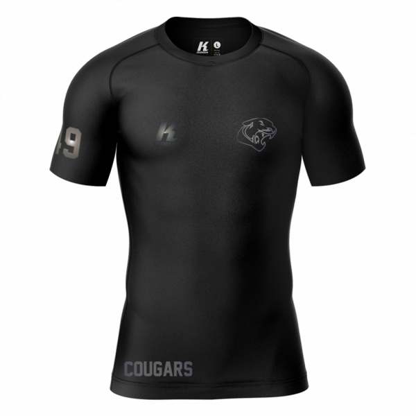Cougars "Blackline" K.Tech Compression Shortsleeve Shirt with Playernumber/Initials