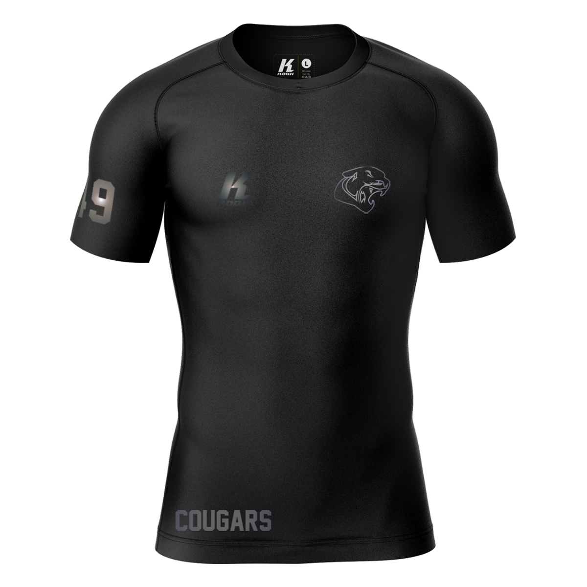 Cougars "Blackline" K.Tech Compression Shortsleeve Shirt with Playernumber/Initials