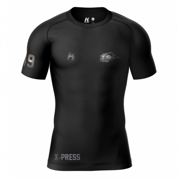 X-Press "Blackline" K.Tech Compression Shortsleeve Shirt with Playernumber/Initials