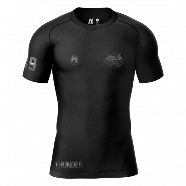 Thunder "Blackline" K.Tech Compression Shortsleeve Shirt with Playernumber/Initials