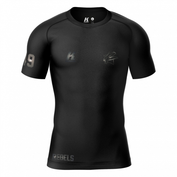 Rebels "Blackline" K.Tech Compression Shortsleeve Shirt with Playernumber/Initials