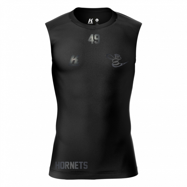 Hornets "Blackline" K.Tech Compression Sleeveless Shirt with Playernumber/Initials