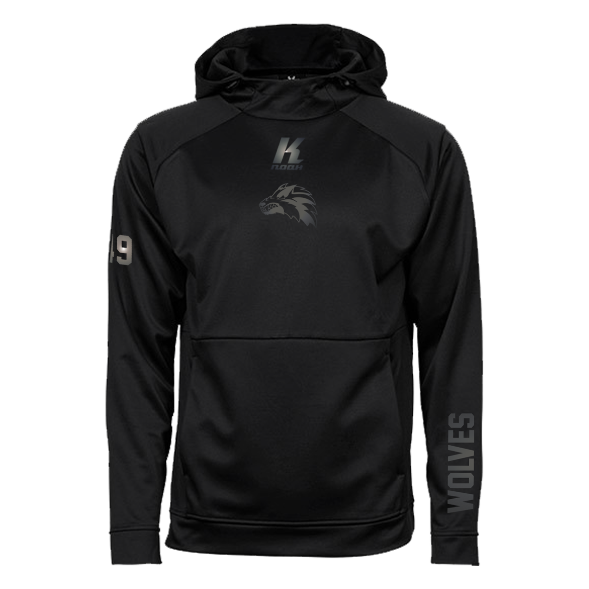 Wolves "Blackline" Performance Hoodie JH006 with Playernumber or Initials